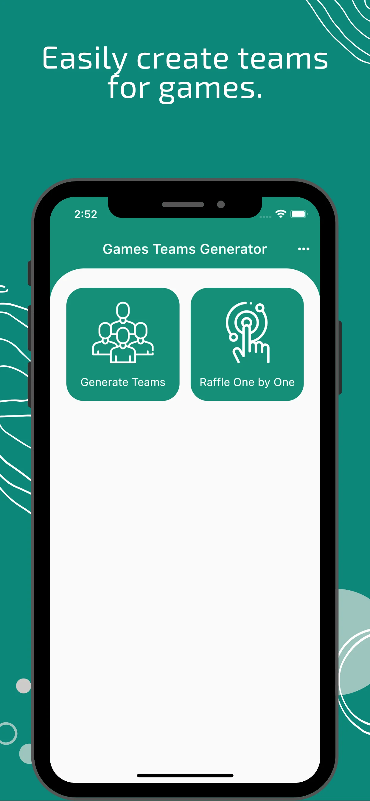 Game Teams Generator screenshot