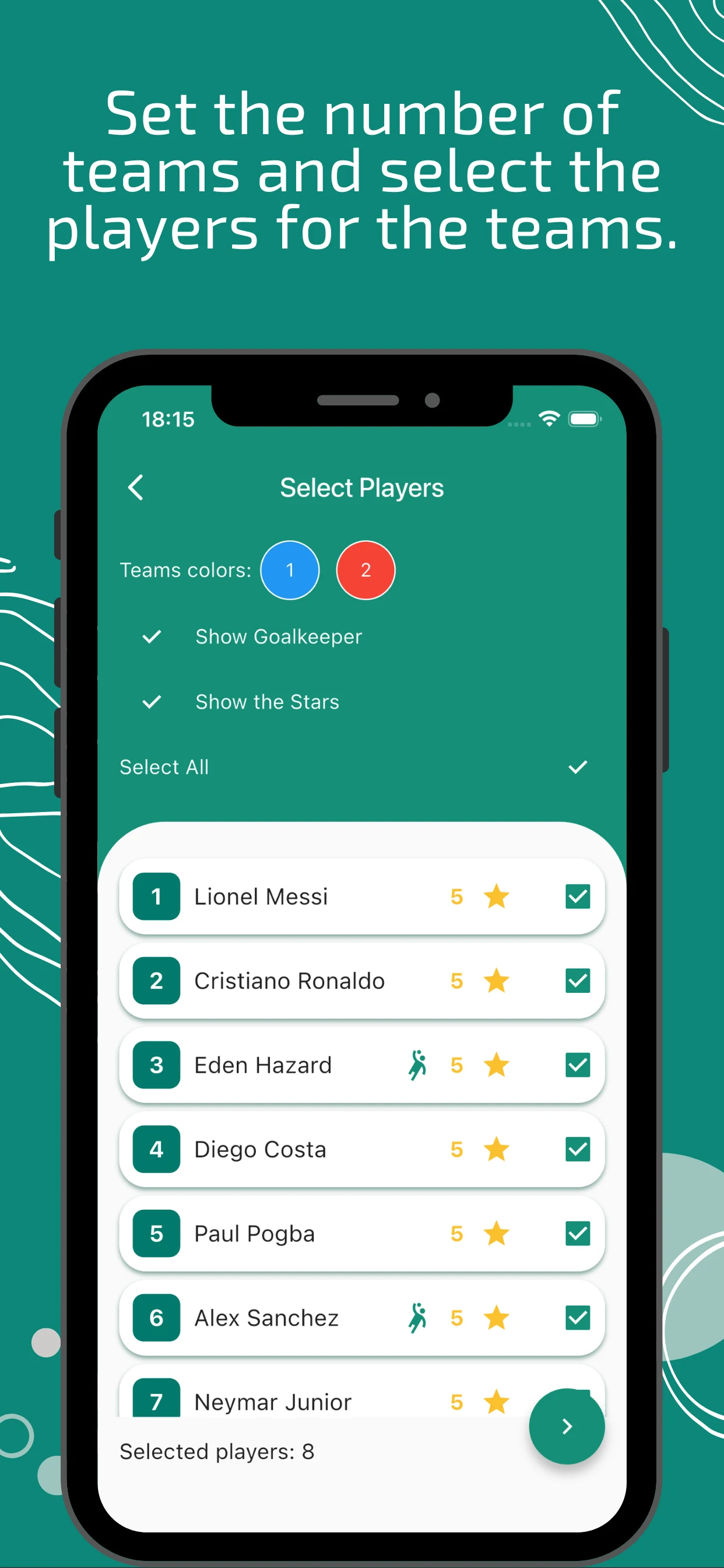 Game Teams Generator screenshot